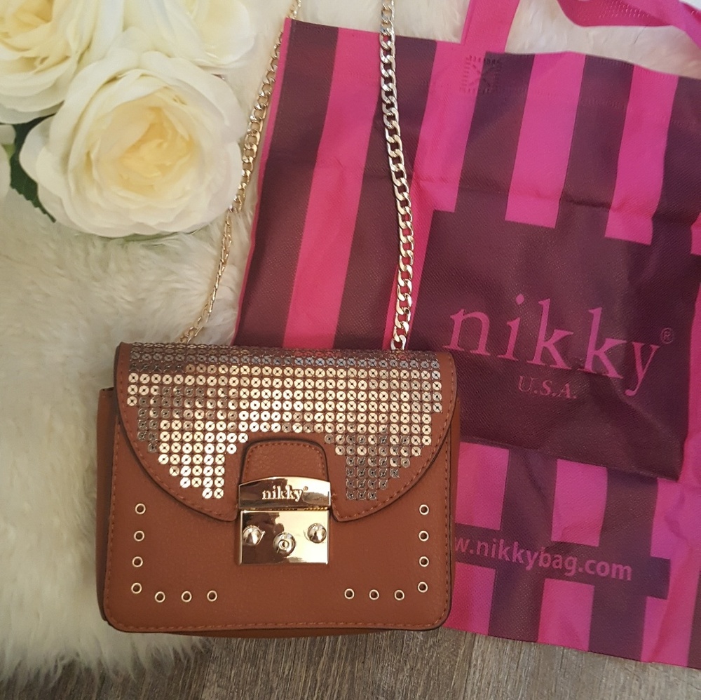 New Nikky Sequined Crossbody Bag NWT